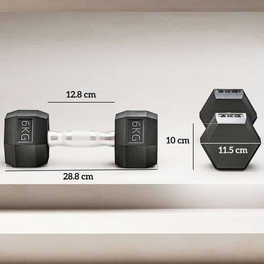2x6KG HEX DUMBBELLS