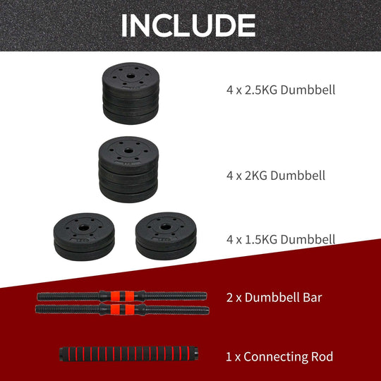2 IN 1 ADJUSTABLE DUMBELLS